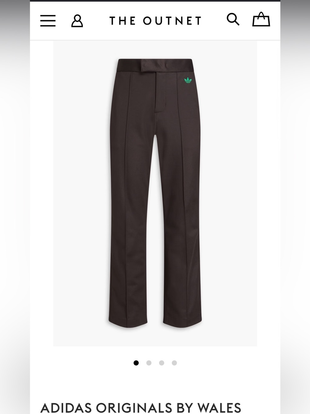 Wales Bonner x adidas Black Track‎ Pants with Small Green Trefoil